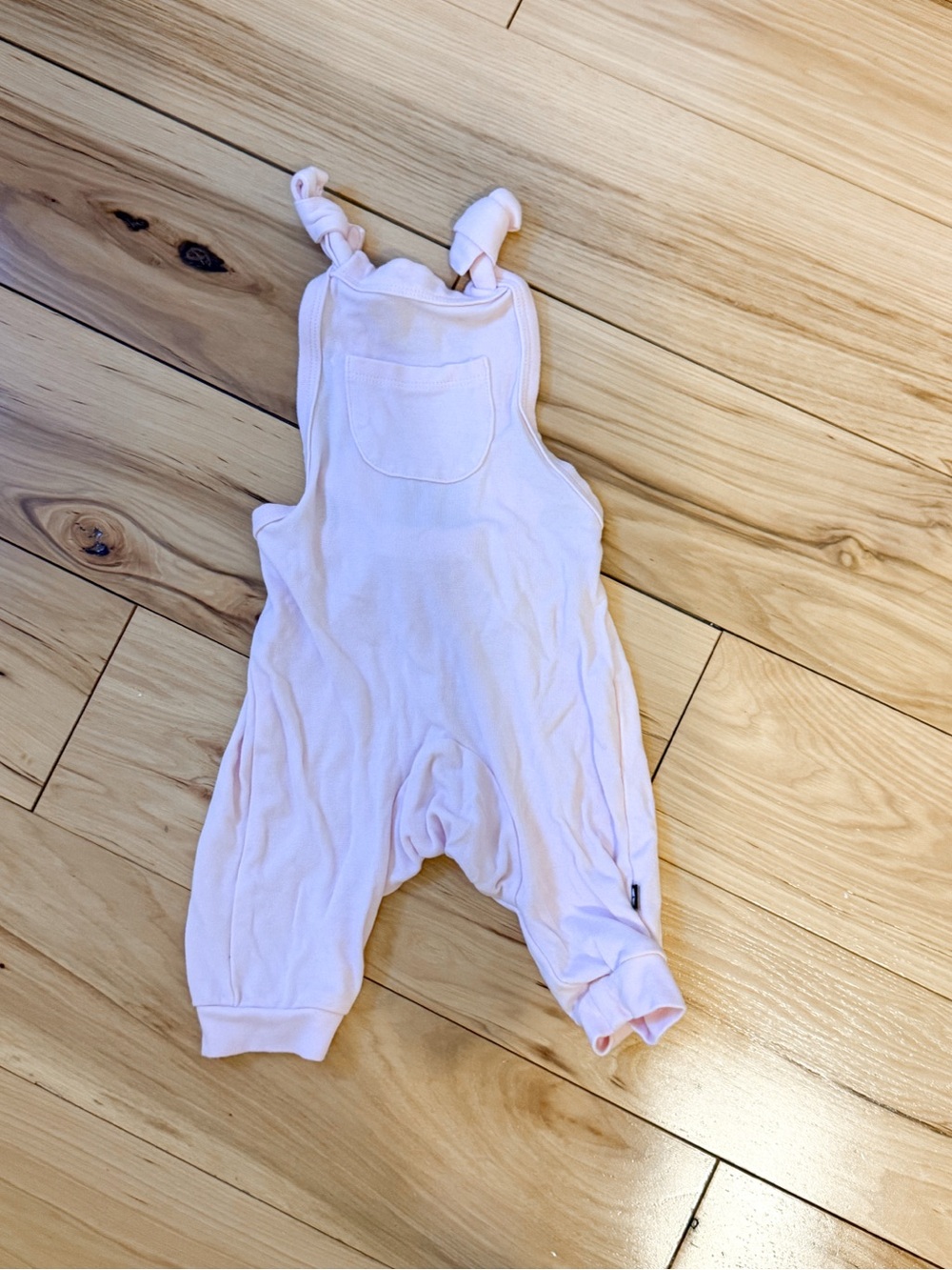 Kyte BABY bamboo Light Pink Knotted-Strap overall NWOT